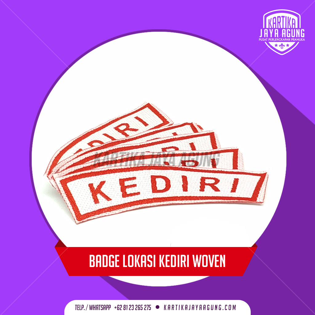 Badge Lokasi Kediri  Woven Kedai Pramuka Surabaya Murah 